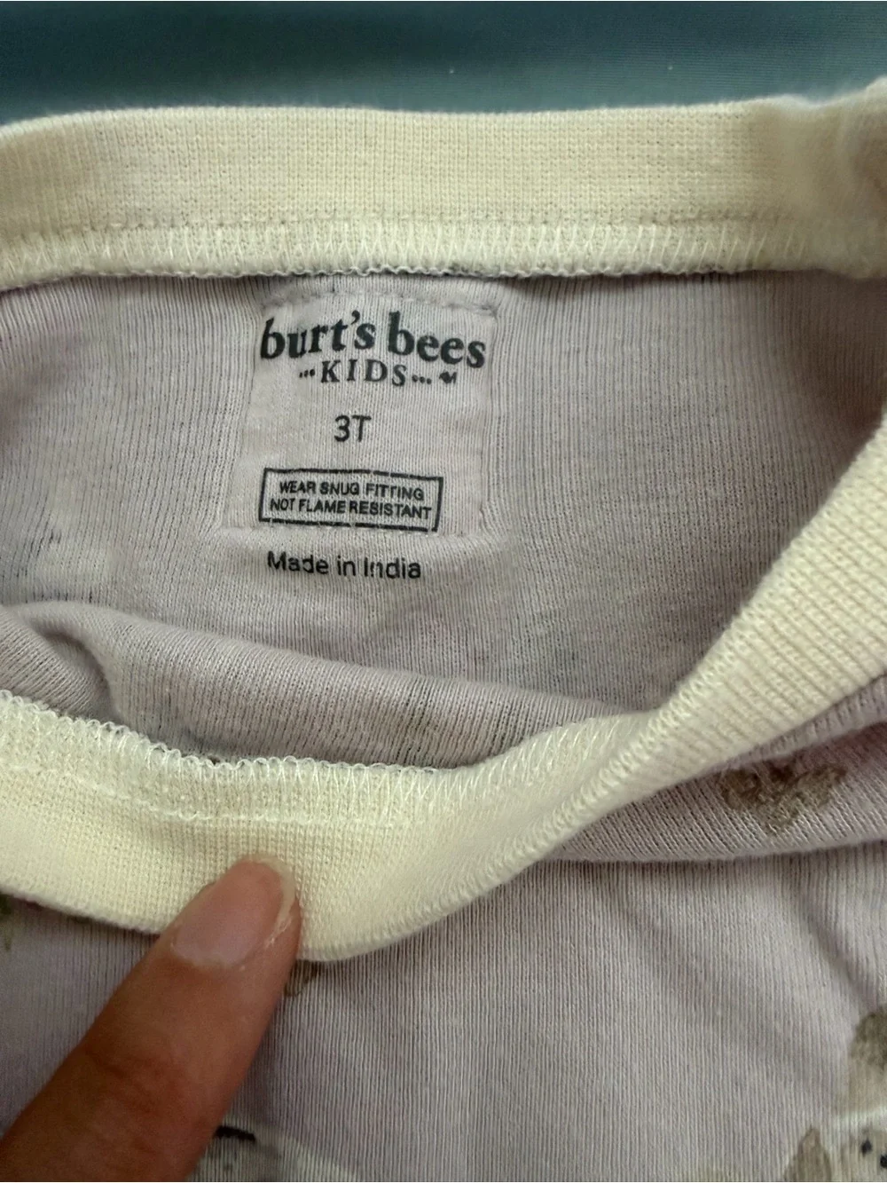 Burt’s BeesGirls Baby: Light Purple Cow Print Pajama Set